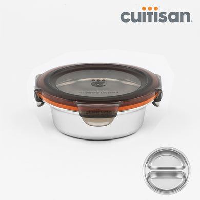Partition Stainless Microwave-safe Lunch Box - Round No. 1 (150ml)