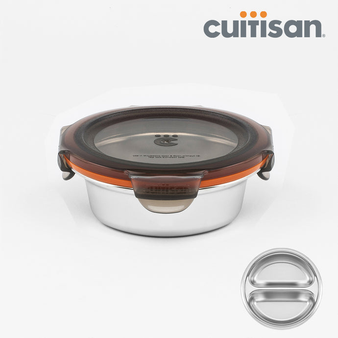 Partition Stainless Microwave-safe Lunch Box - Round No. 1 (150ml)