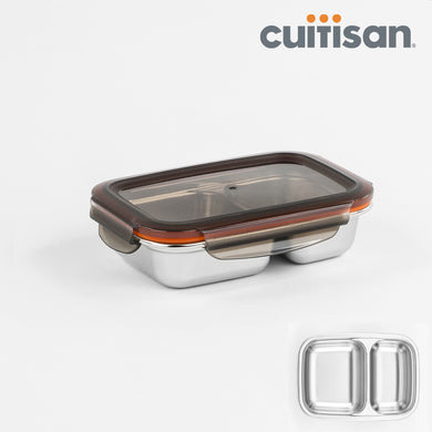 Partition Stainless Microwave-safe Lunch Box - Rectangle No. 1 (220ml)