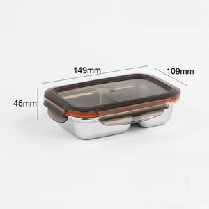 Partition Stainless Microwave-safe Lunch Box - Rectangle No. 1 (220ml)