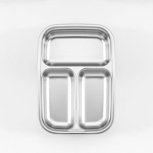 Partition Stainless Microwave-safe Lunch Box - Rectangle No. 3-1 (560ml)