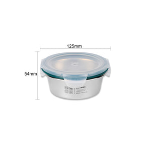Simple Stainless Microwave-safe Lunch Box - Round 300ml