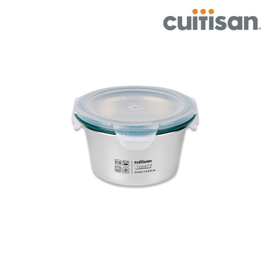 Simple Stainless Microwave-safe Lunch Box - Round 410ml