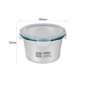 Simple Stainless Microwave-safe Lunch Box - Round 920ml