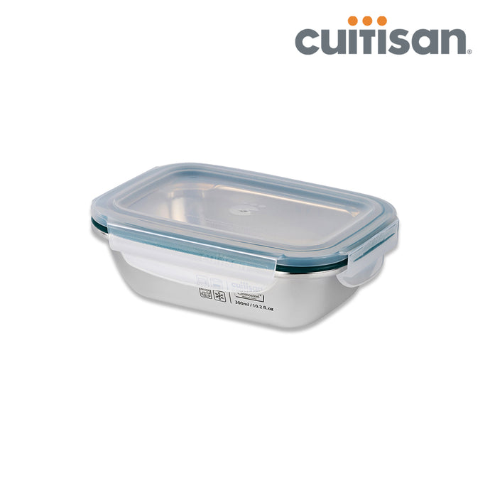 Simple Stainless Microwave-safe Lunch Box - Rectangle 300ml
