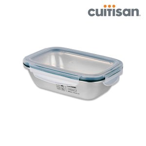Simple Stainless Microwave-safe Lunch Box - Rectangle 580ml