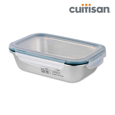 Simple Stainless Microwave-safe Lunch Box - Rectangle 1100ml