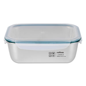 Simple Stainless Microwave-safe Lunch Box - Rectangle 2800ml