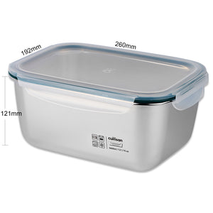 Simple Stainless Microwave-safe Lunch Box - Rectangle 3600ml
