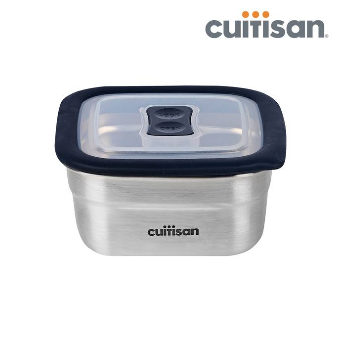 Square Stainless Microwave-safe Lunch Box 400ml