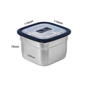 Square Stainless Microwave-safe Lunch Box 530ml