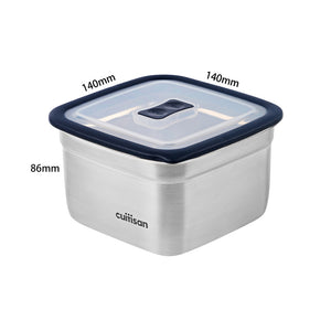 Square Stainless Microwave-safe Lunch Box 1600ml