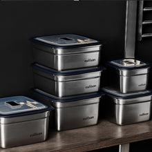 Load image into Gallery viewer, Square Stainless Microwave-safe Lunch Box 1600ml