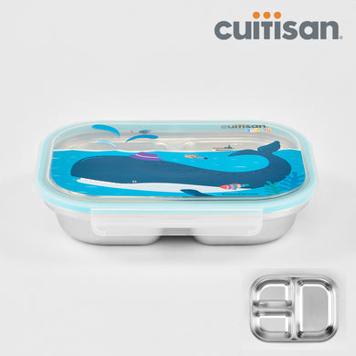 Baby 3-Compartment Food Tray - 750ml BLUE