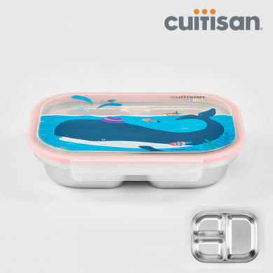 Baby 3-Compartment Food Tray - 750ml PINK
