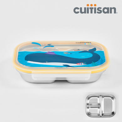 Baby 3-Compartment Food Tray - 750ml YELLOW