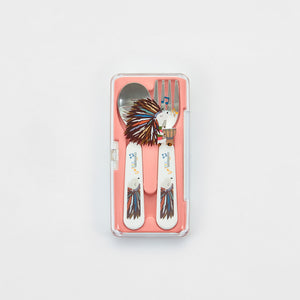 Baby Spoon & Fork Set with Case - PINK