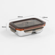 Load image into Gallery viewer, Partition Stainless Microwave-safe Lunch Box - Rectangle No. 2 (370ml)