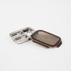 Partition Stainless Microwave-safe Lunch Box - Rectangle No. 4-1 (900ml)