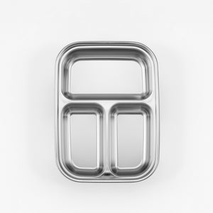 Partition Stainless Microwave-safe Lunch Box - Rectangle No. 4-1 (900ml)