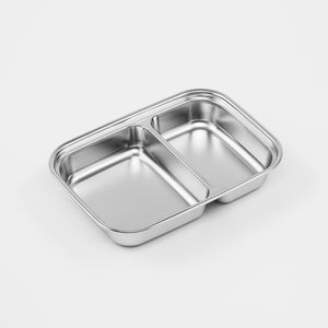 Partition Stainless Microwave-safe Lunch Box - Rectangle No. 4 (1000ml)