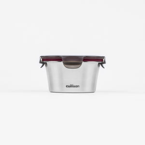 Flora Stainless Microwave-safe Lunch Box - Round 410ml