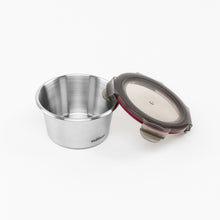 Load image into Gallery viewer, Flora Stainless Microwave-safe Lunch Box - Round 410ml