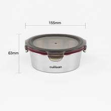 Load image into Gallery viewer, Flora Stainless Microwave-safe Lunch Box - Round 640ml