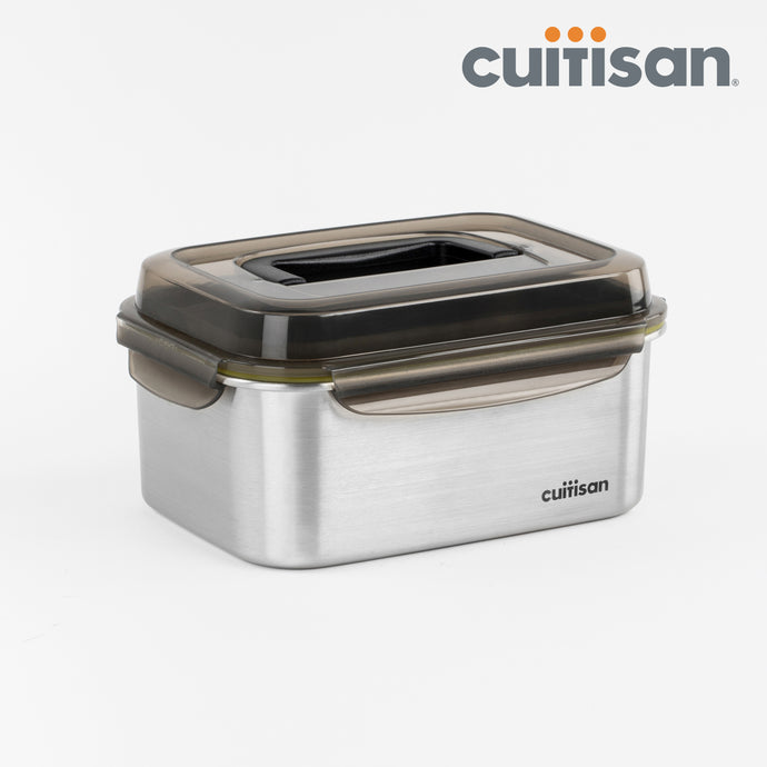 Signature Stainless Microwave-safe Lunch Box - Rectangle with Handle 3300ml