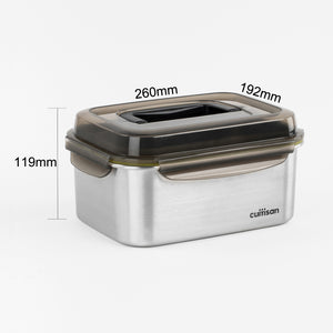 Signature Stainless Microwave-safe Lunch Box - Rectangle with Handle 3300ml