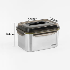 Signature Stainless Microwave-safe Lunch Box - Rectangle with Handle 4000ml
